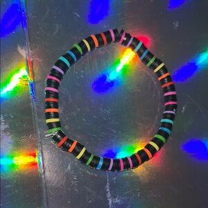 Black and Pink Beaded Jewelry Bracelet